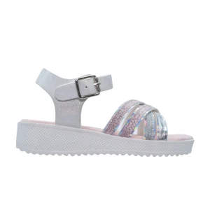 Sandalias Georgie Boy con Plataforma y Tiras Glitter Holográfico para Niña