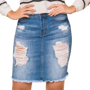 Falda Lizz Azul Croydon para Mujer