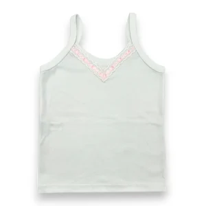 Camiseta lisa blanca con detalle de listón en pecho #1007 cylyo niña