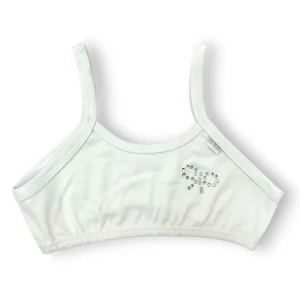 Corpiño blanco liso con detalle de moño con brillos #7018 cylyo niña
