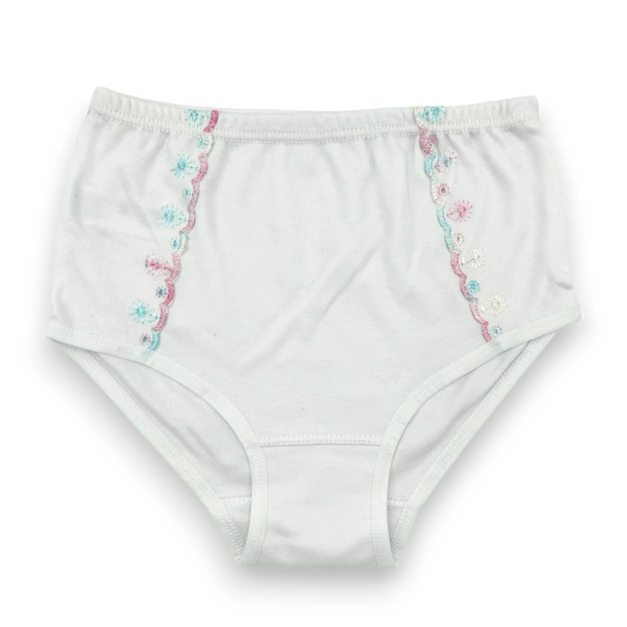 Pantaleta completa con detalle de bordado de flores #1104 cylyo niña