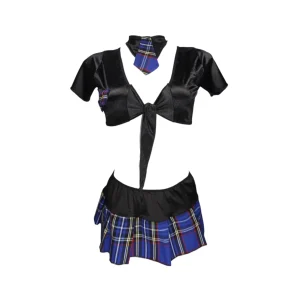 Baby doll disfraz colegiala blusa unitalla